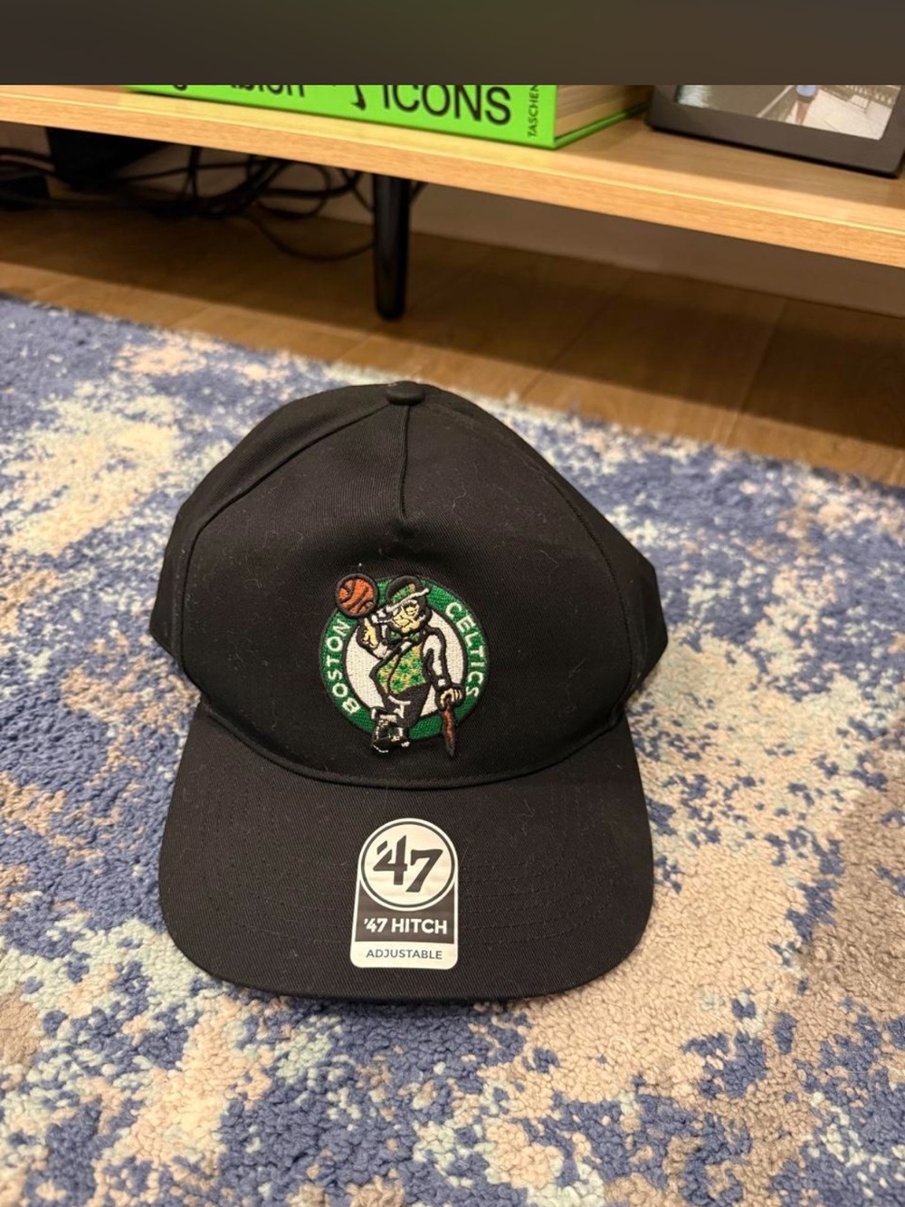 47 Boston Celtics Black Cap with Green Logo